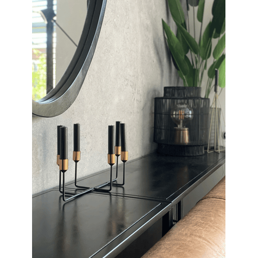 Candelabro BANGKA Metal 12 cm Preto