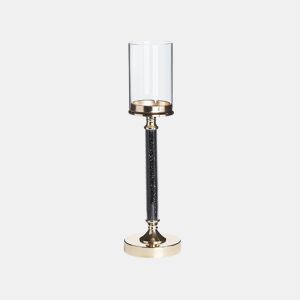 Candelabro ABBEVILLE Vidro 48 cm Preto