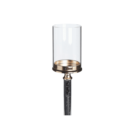 Candelabro ABBEVILLE Vidro 48 cm Preto