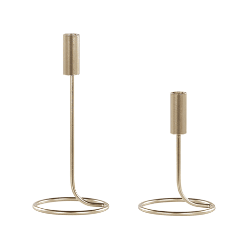 Conjunto de 2 castiçais BUNYU Metal 1928 cm Dourado