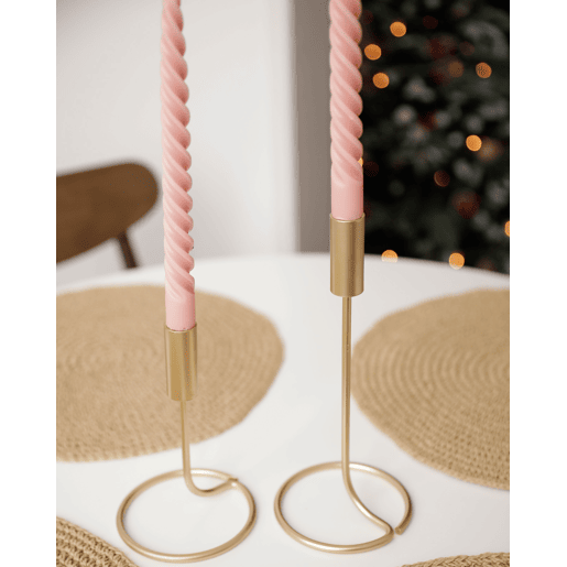 Conjunto de 2 castiçais BUNYU Metal 1928 cm Dourado