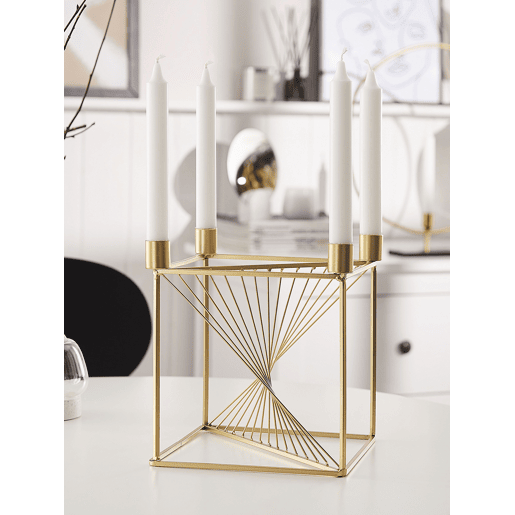 Candelabro MINDORO Metal 23 cm Dourado Candelabro MINDORO Metal 23 cm Dourado