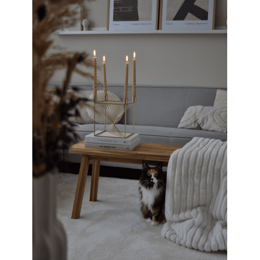 Candelabro MINDORO Metal 23 cm Dourado Candelabro MINDORO Metal 23 cm Dourado
