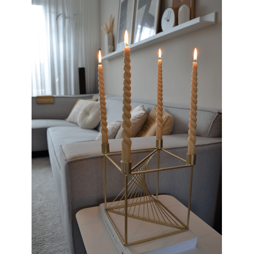 Candelabro MINDORO Metal 23 cm Dourado Candelabro MINDORO Metal 23 cm Dourado