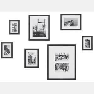 Conjunto de 7 molduras para fotografias ZINARE Motivo urbano Preto