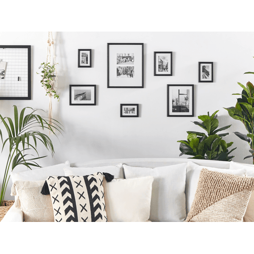 Conjunto de 7 molduras para fotografias ZINARE Motivo urbano Preto