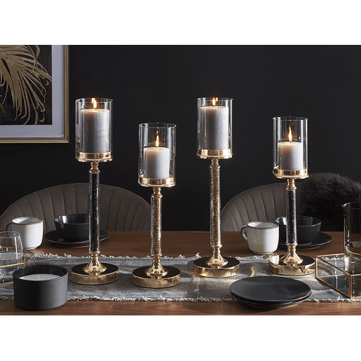 Candelabro ABBEVILLE Vidro 41 cm Dourado Candelabro ABBEVILLE Vidro 41 cm Dourado