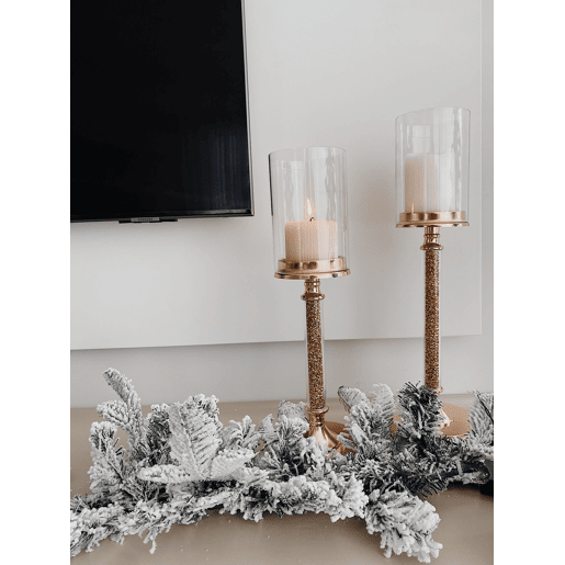 Candelabro ABBEVILLE Vidro 41 cm Dourado Candelabro ABBEVILLE Vidro 41 cm Dourado