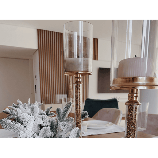 Candelabro ABBEVILLE Vidro 41 cm Dourado Candelabro ABBEVILLE Vidro 41 cm Dourado