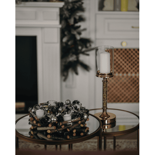 Candelabro ABBEVILLE Vidro 41 cm Dourado Candelabro ABBEVILLE Vidro 41 cm Dourado