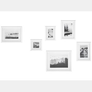 Conjunto de 6 molduras para fotografias ZINARE Paisagem Branco