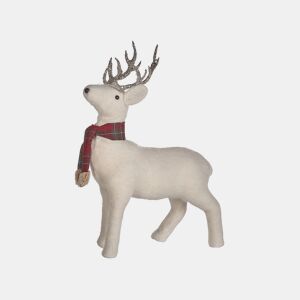 Figura decorativa rena 48 cm branco MUSTOLA