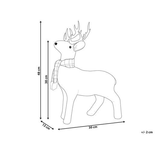 Figura decorativa rena 48 cm branco MUSTOLA