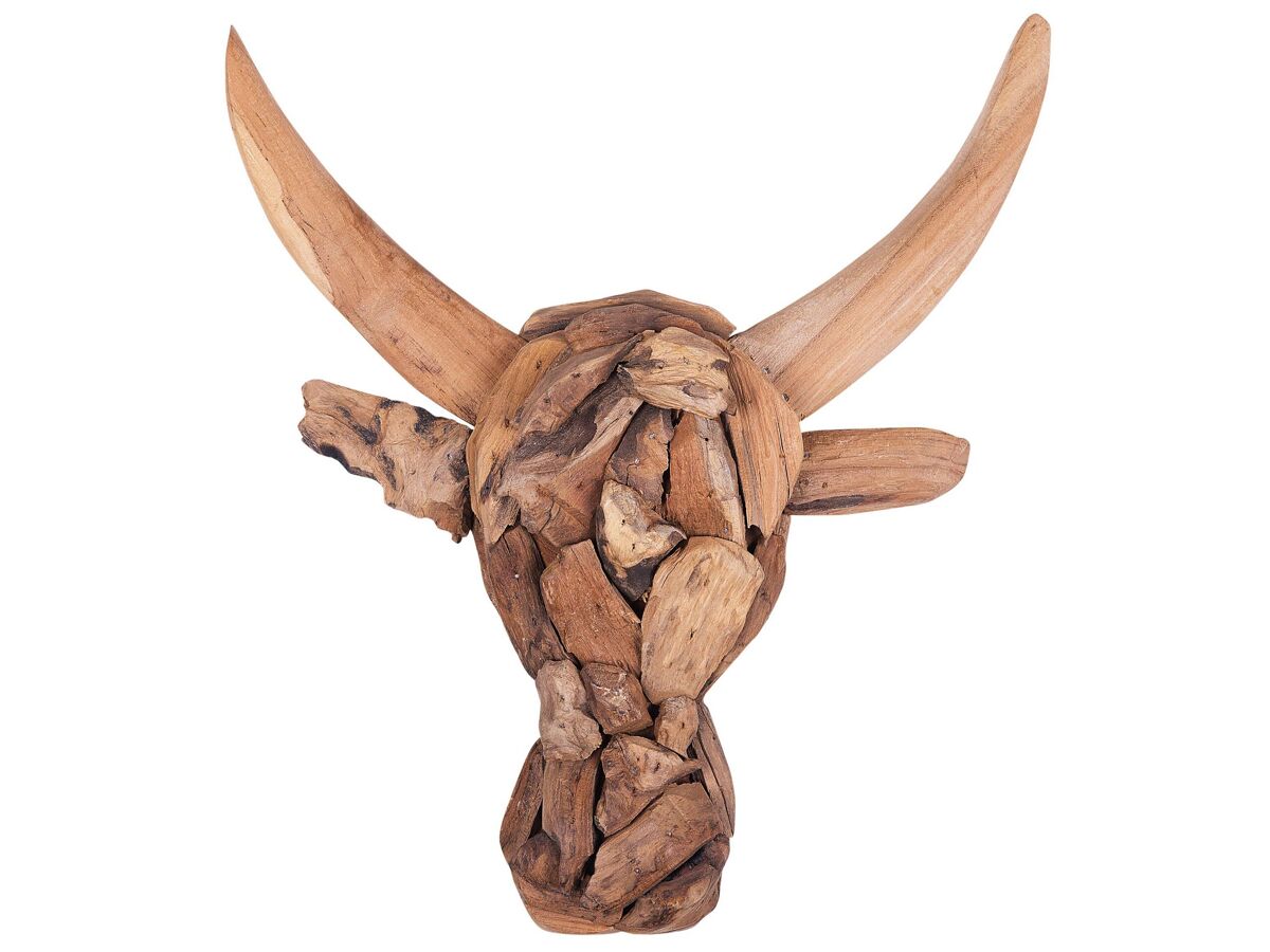 Beliani Figura de pared BULL HEAD