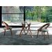 ANGEL CERDA Mesa comedor redonda cristal templado y nogal 140x140 ANGEL CERDA Mesa comedor redonda cristal templado y nogal 140x140 Nogal