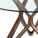 ANGEL CERDA Mesa comedor redonda cristal templado y nogal 140x140 ANGEL CERDA Mesa comedor redonda cristal templado y nogal 140x140 Nogal