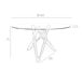 ANGEL CERDA Mesa comedor redonda cristal templado y nogal 140x140 ANGEL CERDA Mesa comedor redonda cristal templado y nogal 140x140 Nogal
