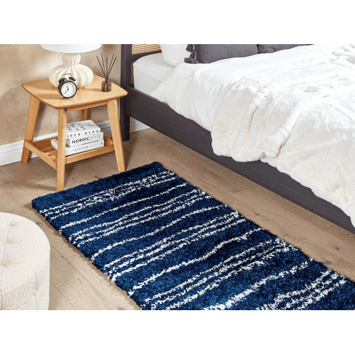 Tapete felpudo TASHIR Azul 80 x 150 cm
