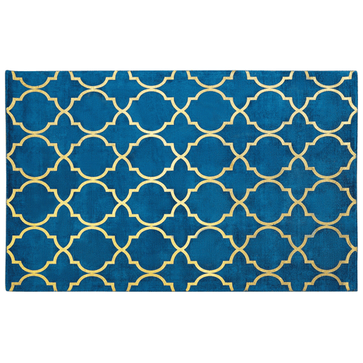 Tapete YELKI Azul 140 x 200 cm Viscose
