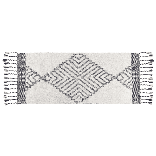Tapete ERAY Creme claro 80 x 150 cm Algodão