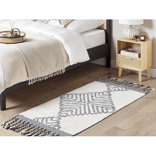 Tapete ERAY Creme claro 80 x 150 cm Algodão