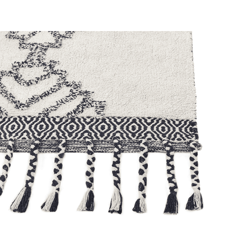 Tapete ERAY Creme claro 80 x 150 cm Algodão