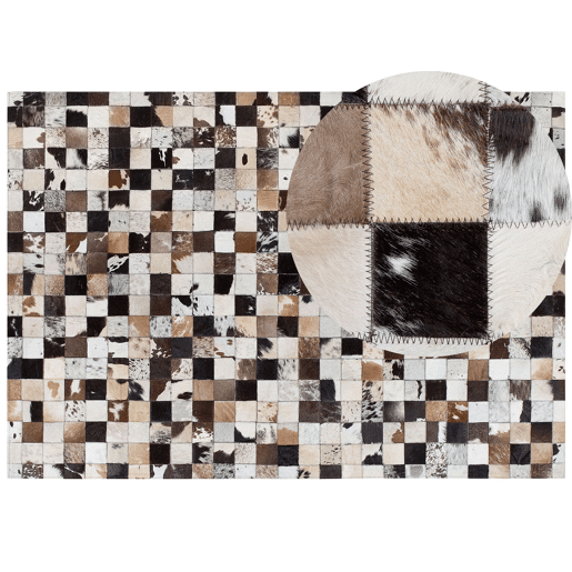 Tapete CERLI Branco 160 x 230 cm Pele