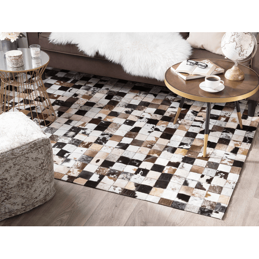 Tapete CERLI Branco 160 x 230 cm Pele