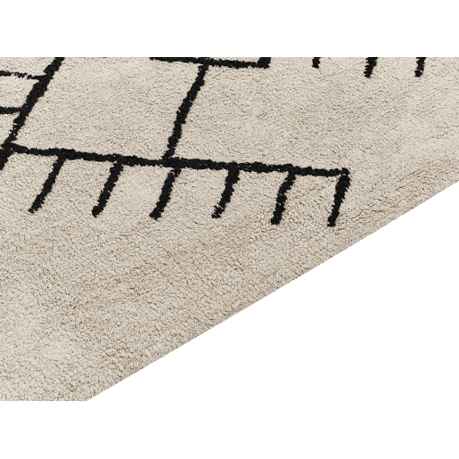 Tapete ERLER Creme claro 160 x 230 cm Algodão