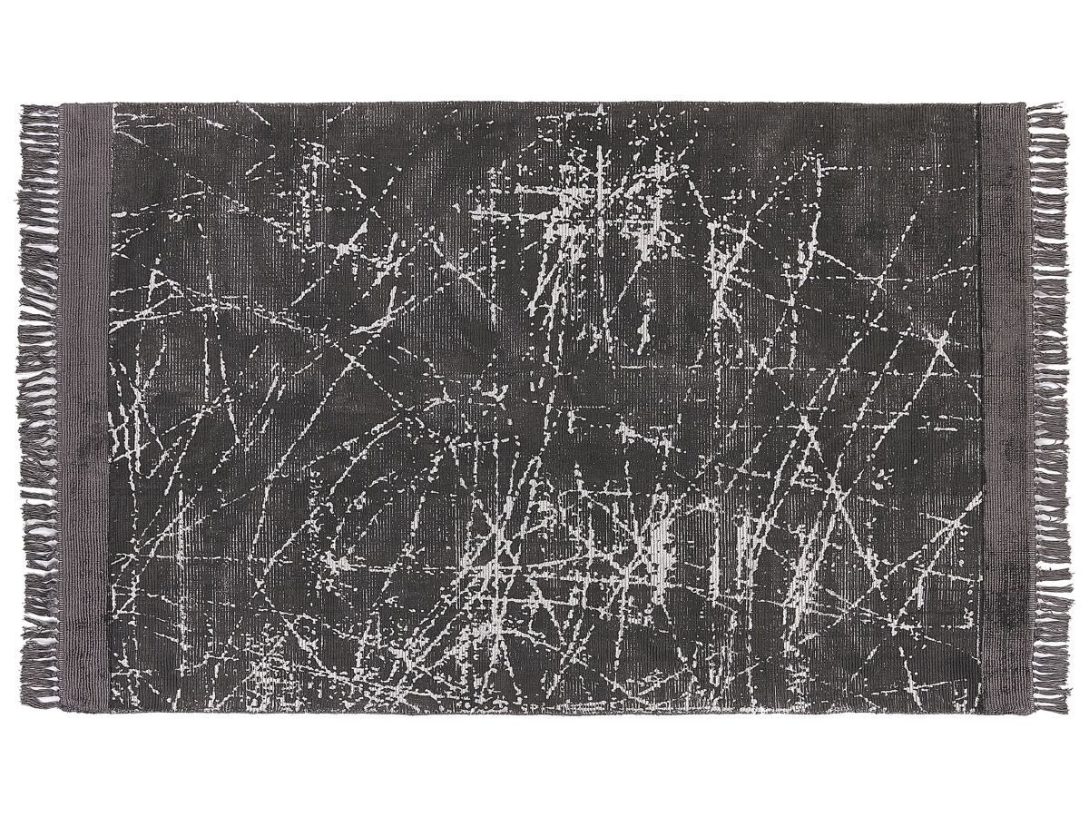 Beliani De pelo corto HANLI 140x200 Gris Oscuro