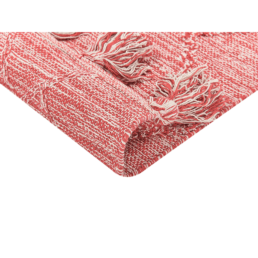 Tapete NIGDE Vermelho 80 x 150 cm Algodão