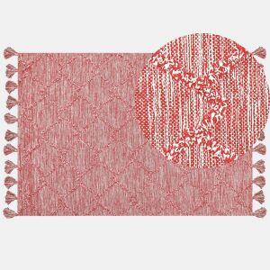 Tapete NIGDE Vermelho 160 x 230 cm Algodão