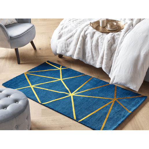 Tapete HAVZA Azul 80 x 150 cm Viscose