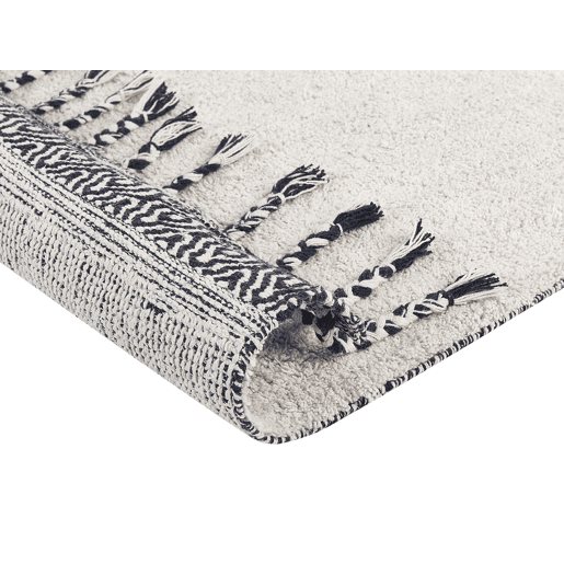 Tapete ERAY Creme claro 140 x 200 cm Algodão