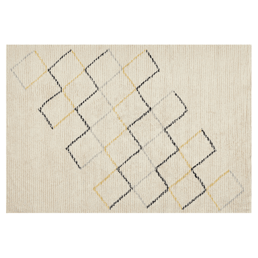 Tapete TEZPUR Creme 140 x 200 cm Algodão