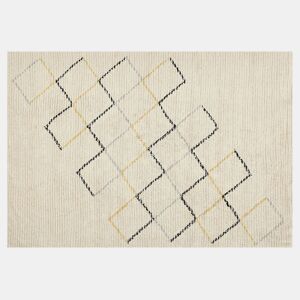 Tapete TEZPUR Creme 140 x 200 cm Algodão