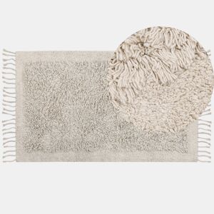 Tapete BITLIS Creme claro 80 x 150 cm Algodão