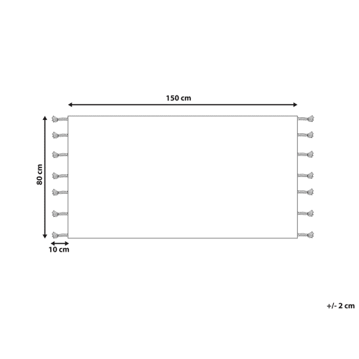 Tapete BITLIS Creme claro 80 x 150 cm Algodão