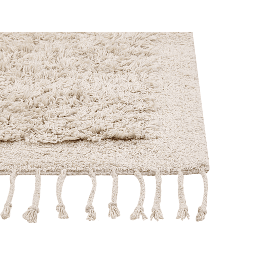 Tapete BITLIS Creme claro 80 x 150 cm Algodão