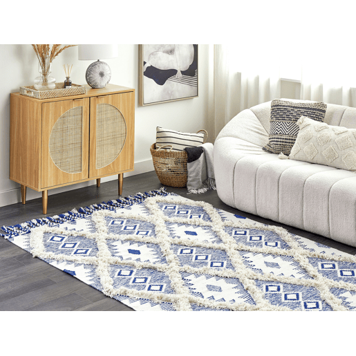 Tapete MANAVGAT Creme claro 140 x 200 cm Algodão