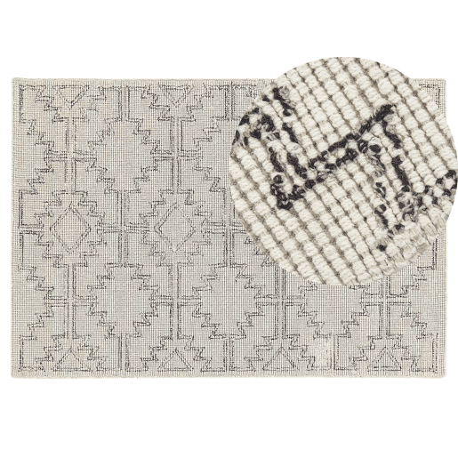 Tapete URLA Creme 140 x 200 cm Lã