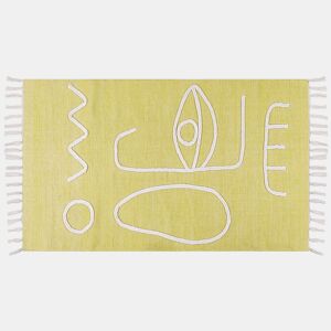 Tapete de exterior YAVU Amarelo 80 x 150 cm