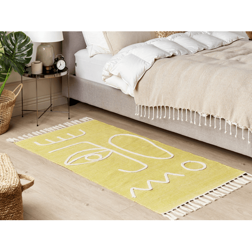 Tapete de exterior YAVU Amarelo 80 x 150 cm