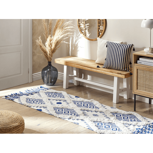 Tapete MANAVGAT Creme claro 80 x 200 cm Algodão