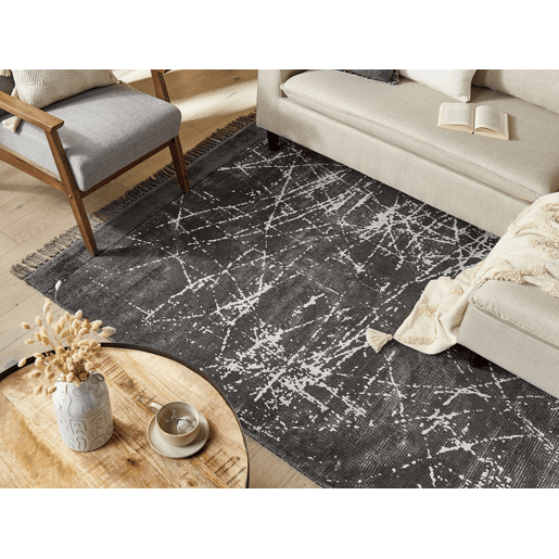 Tapete HANLI Cinzento escuro 160 x 230 cm Viscose