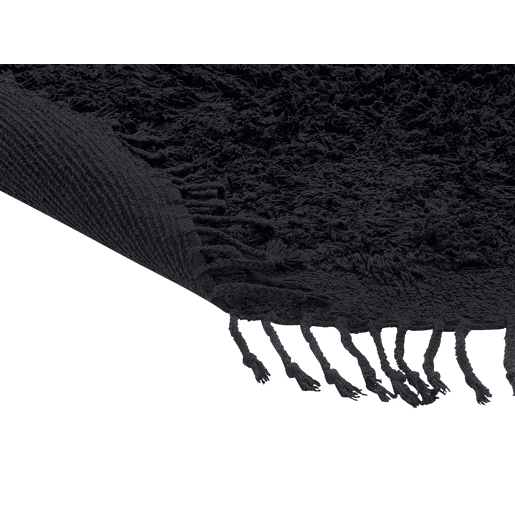 Tapete BITLIS Preto ø 140 cm Algodão