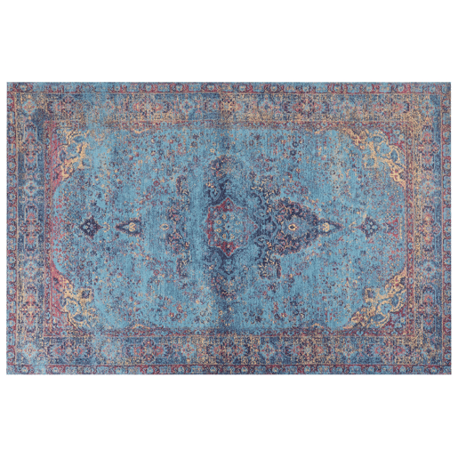 Tapete KANSU Azul 200 x 300 cm Algodão Tapete KANSU Azul 200 x 300 cm Algodão