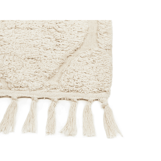 Tapete SILCHAR Creme 160 x 230 cm Algodão Tapete SILCHAR Creme 160 x 230 cm Algodão
