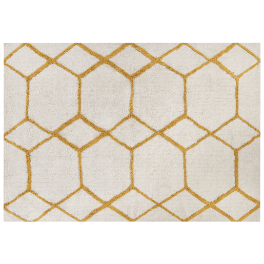 Tapete BEYLER Branco 160 x 230 cm Algodão