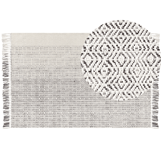 Tapete OMERLI Branco 160 x 230 cm Lã